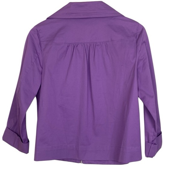 NEW Studio Works Purple Stretch Cotton Poplin Casual Jacket - Picture 4 of 11